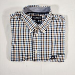 Jean Paul Long Sleeved Button Down Shirt with Checkered Pattern Size L